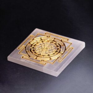 gomti chakra selenite plate