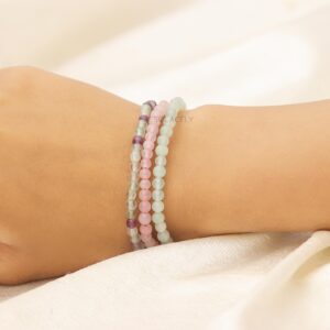 heart chakra stackable bracelet set