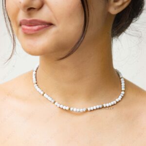 howlite beaded necklace 4mm beads