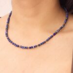 lapis lazuli necklace with hematite spacers