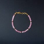 rose quartz bracelet with adjustable closure