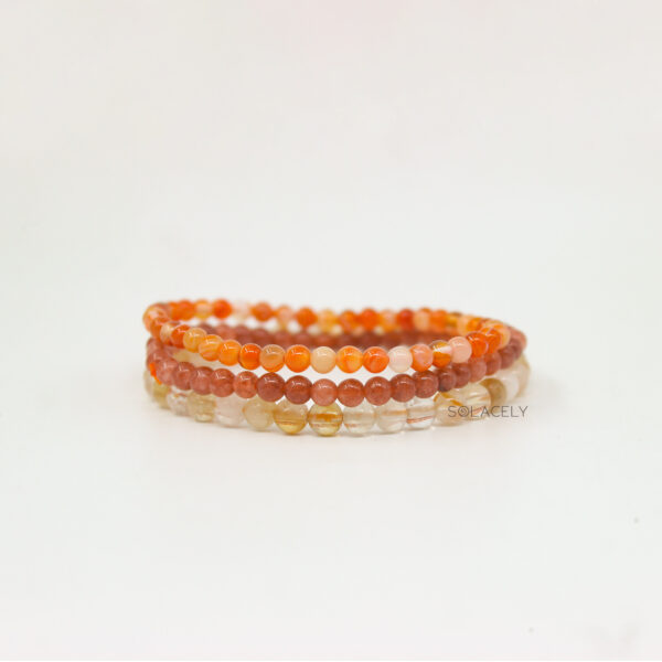 Sacral Chakra Stackable Bracelet Set - Image 5