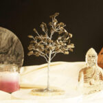 small pyrite crystal bead tree 100 beads