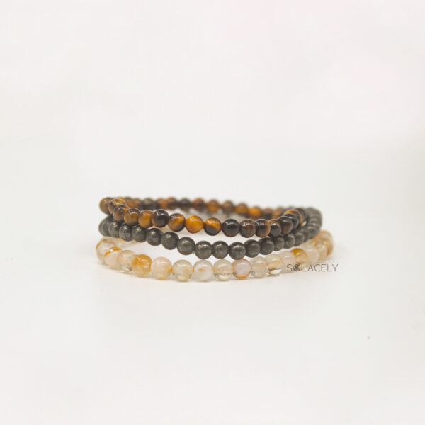 solar plexus chakra stackable bracelet set