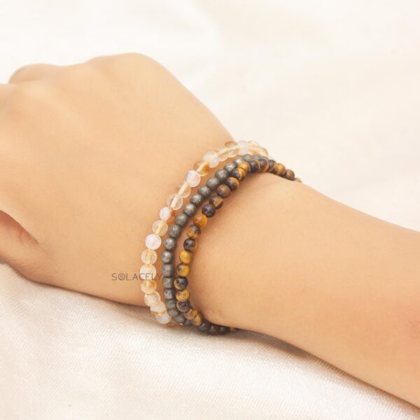 Solar Plexus Chakra Stackable Bracelet Set - Image 2