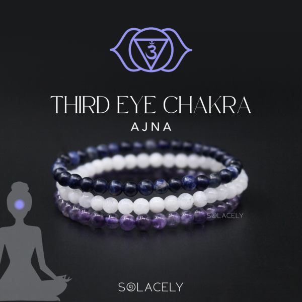 third eye chakra stackable bracelet set