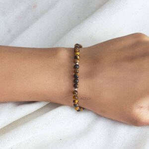 tigers eye beaded bracelet 4mm beads