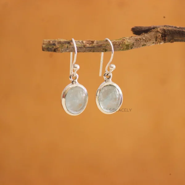 Aquamarine Sterling Silver Crystal Earrings - Image 5