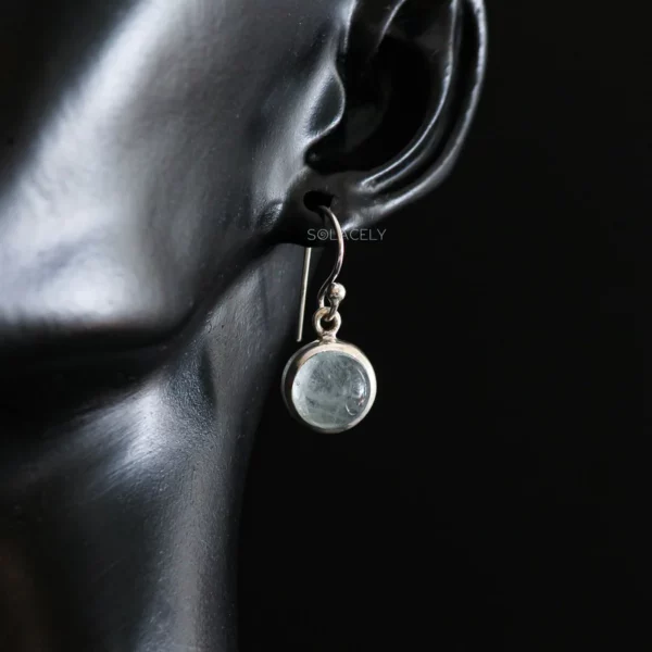 Aquamarine Sterling Silver Crystal Earrings - Image 8