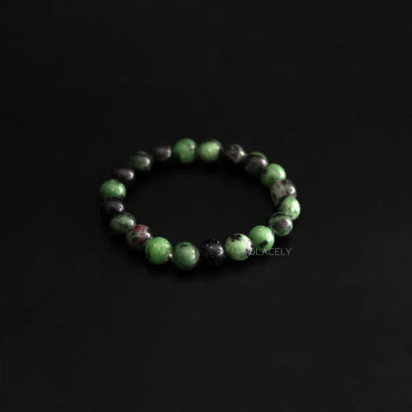 Ruby Zoisite Bracelet - 8mm Beads - Image 6