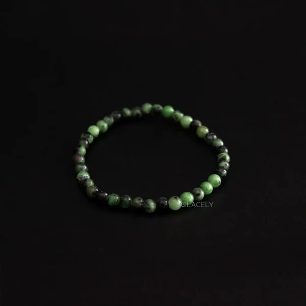 Ruby Zoisite Bracelet - 4mm Beads - Image 2