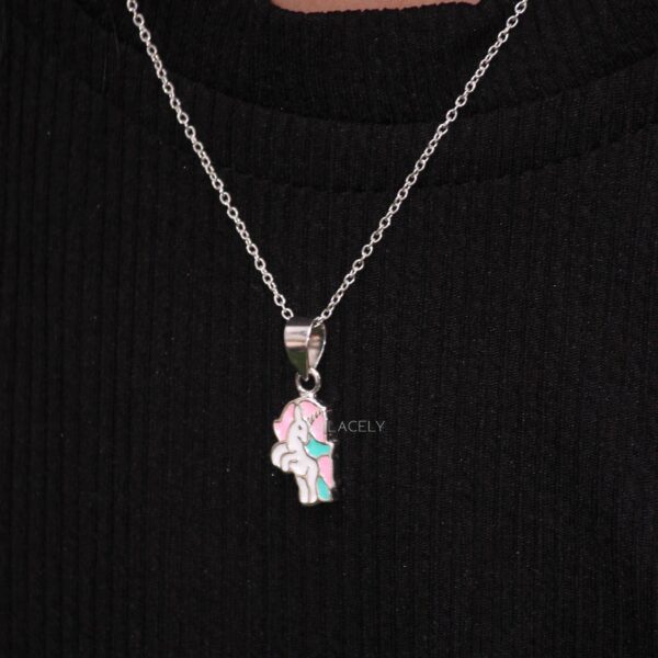 Kid's Sterling Silver Unicorn Charm Pendant
