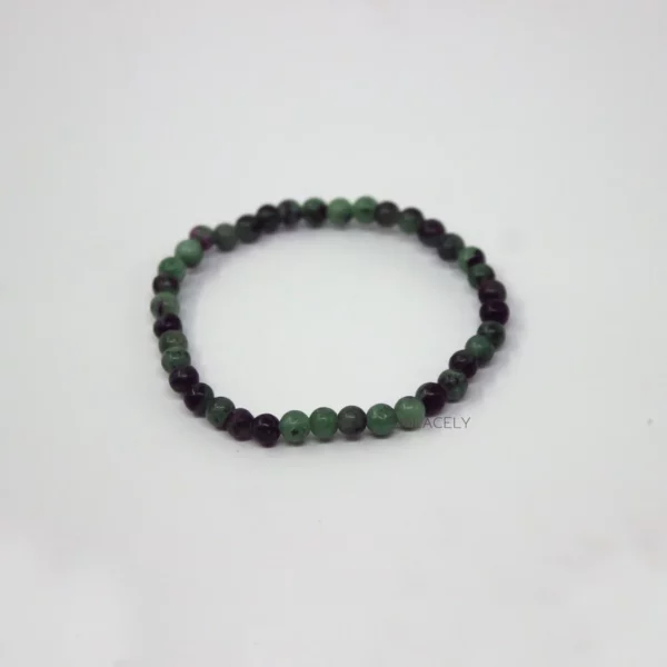 Ruby Zoisite Bracelet - 4mm Beads - Image 4