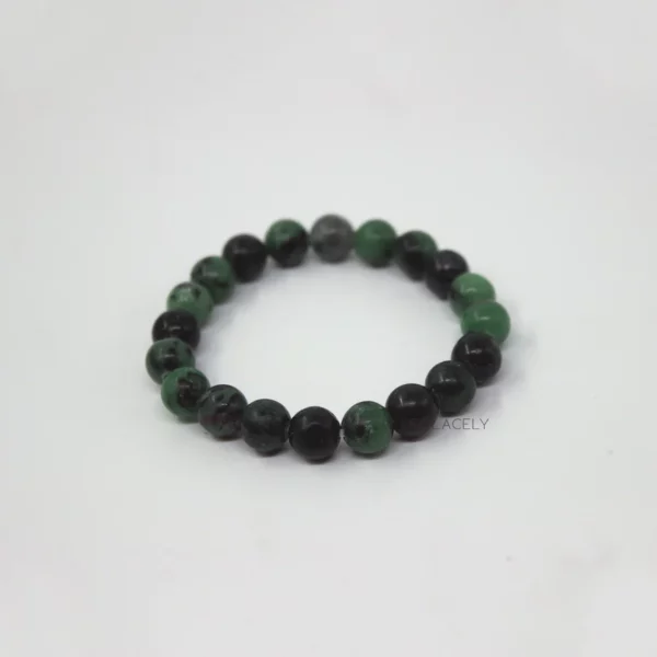 Ruby Zoisite Bracelet - 8mm Beads - Image 2