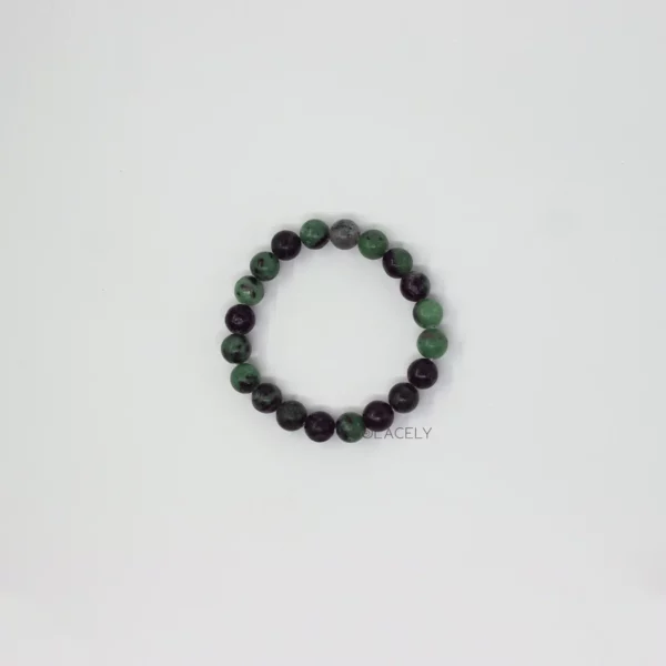 Ruby Zoisite Bracelet - 8mm Beads - Image 4