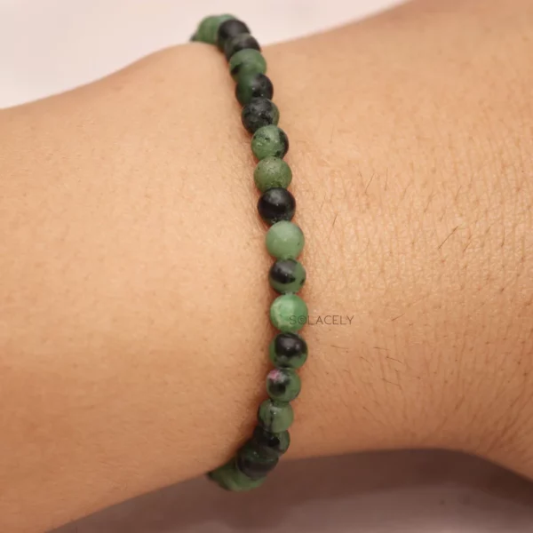Ruby Zoisite Bracelet - 4mm Beads - Image 3