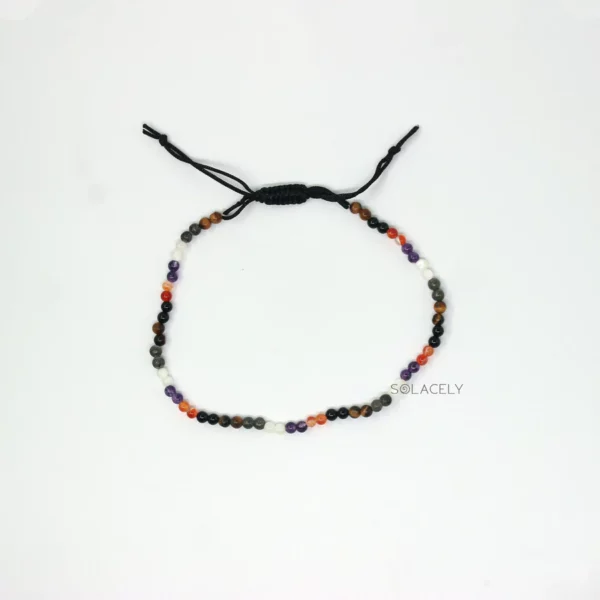 Multi Crystal Anklet - 4mm Beads - Image 4