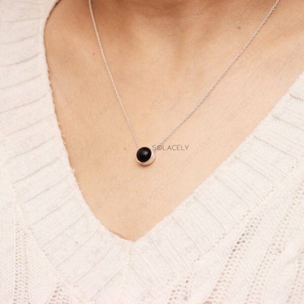 Black Onyx Sterling Silver Necklace