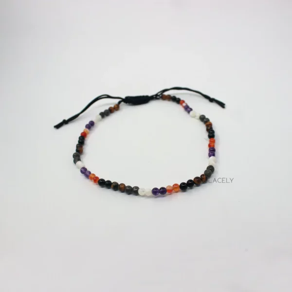 Multi Crystal Anklet - 4mm Beads - Image 3