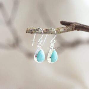 Larimar Sterling Silver Earrings