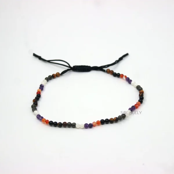 Multi Crystal Anklet - 4mm Beads - Image 2