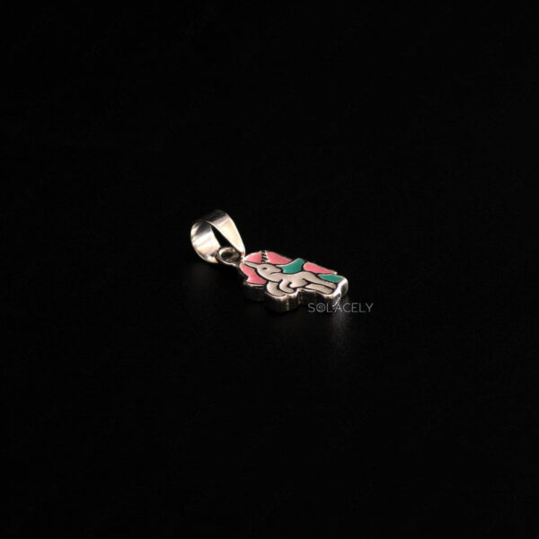 Kid's Sterling Silver Unicorn Charm Pendant - Image 2