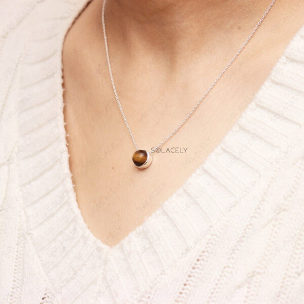 Tiger Eye Sterling Silver Necklace