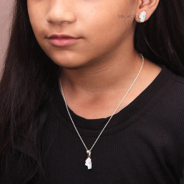 Kid's Sterling Silver Unicorn Charm Pendant - Image 3