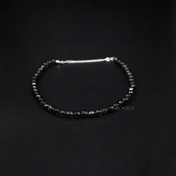 Faceted Smoky Quartz Beaded Necklace - Image 2