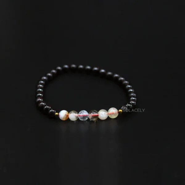 Citrine and Red Garnet Crystal Bracelet - Image 2